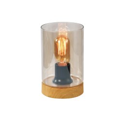 Nowoczesna lampa stołowa Wels 1x40W E27 klosz dymiony