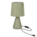 SATTI lampka stołowa szarozielona ceramiczna z abażurem E14 1x40W elegancka dekoracyjna do salonu sypialni gabinetu klasyczny st