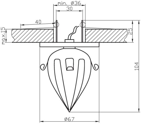 SK-37 CH G4 CHROM OPR. STROP. STAŁA KRYSZTAŁ 20W G4 PĄK KWIATOWY