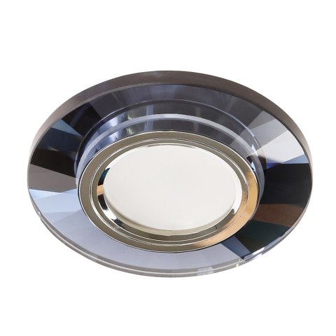 SS-10 CH/BK MR16 CHROM OPR. STROP. STAŁA OKRĄGŁA SZKŁO CZARNE