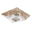 SS-32 AL/AM 3W LED COB 230V OPR. STROP. STAŁA KWADRATY SZKŁO BURSZTYNOWE