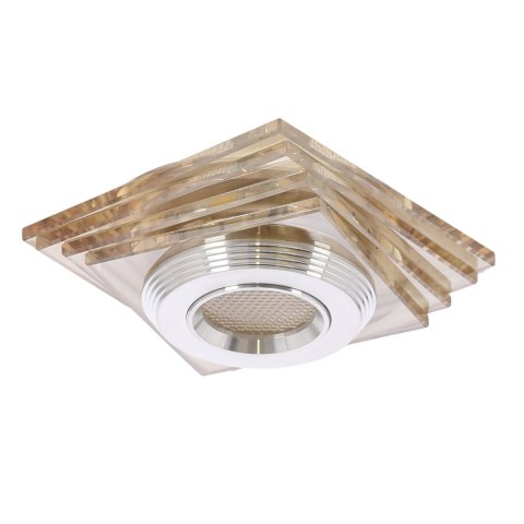 SS-32 AL/AM 3W LED COB 230V OPR. STROP. STAŁA KWADRATY SZKŁO BURSZTYNOWE