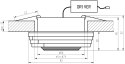 SS-32 AL/TR 3W LED COB 230V OPR. STROP. STAŁA KWADRATY SZKŁO TRANSPARENTNE