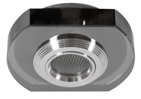SS-34 AL/BK 3W LED COB 230V OPR. STROP. STAŁA ZAOKRĄGLONA SZKŁO CZARNE