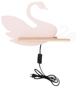 SWAN LAMPA KINKIET ŚCIENNY 5W LED 4000K IQ KIDS Z PRZEWODEM RÓŻOWY+BIAŁY