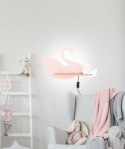 SWAN LAMPA KINKIET ŚCIENNY 5W LED 4000K IQ KIDS Z PRZEWODEM RÓŻOWY+BIAŁY