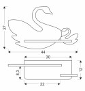 SWAN LAMPA KINKIET ŚCIENNY 5W LED 4000K IQ KIDS Z PRZEWODEM RÓŻOWY+BIAŁY