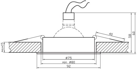 UA-02 SNS/AL MR16 SAT NIKIEL OPR.UCHYLNA ALUMINIUM