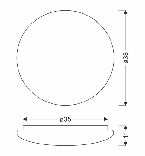 BELINA LAMPA SUFITOWA PLAFON 38CM 36W LED 4000K KLOSZ BIAŁY