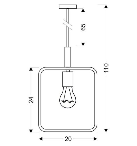 FRAME LAMPA WISZĄCA 1X60W E27 BIAŁY