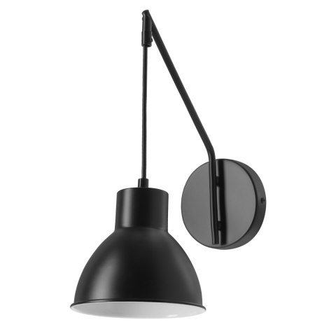 Kinkiet ścienny INEZZ 1x60W E27 czarny, nowoczesna lampa na ścianę do salonu, sypialni lub korytarza, elegancki industrialny des