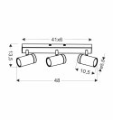 LAGOS LAMPA SUFITOWA CZARNY 3X15W GU10 KLOSZ CZARNY+DREWNIANY