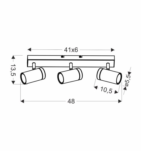 LAGOS LAMPA SUFITOWA CZARNY 3X15W GU10 KLOSZ CZARNY+DREWNIANY
