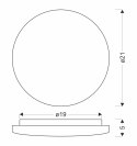LINDA LAMPA SUFITOWA PLAFON 21CM 12W LED 4000K KLOSZ BIAŁY