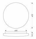 LINDA LAMPA SUFITOWA PLAFON 32CM 24W LED 4000K KLOSZ BIAŁY