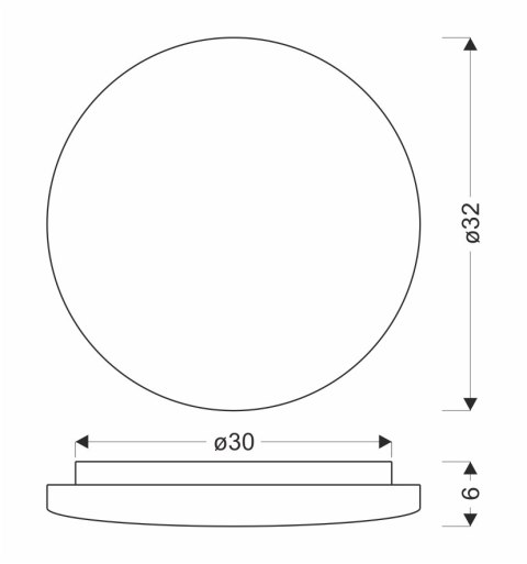 LINDA LAMPA SUFITOWA PLAFON 32CM 24W LED 4000K KLOSZ BIAŁY