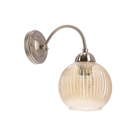Lampa ścienna kinkiet MEDINA srebrny 1x60W E27 klasyczny styl do salonu sypialni przedpokoju