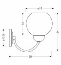 Lampa ścienna kinkiet MEDINA srebrny 1x60W E27 klasyczny styl do salonu sypialni przedpokoju