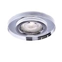 SS-23 CH/TR+BL GU10 50W+LED SMD 230V NIEBIESKI 2 1W CHROM oczko sufitowe lampa sufitowa STAŁA OKRĄGŁA SZKŁO TRANSPARENTNE
