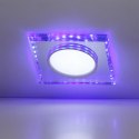 SSP-22 CH/TR+BL 8W LED 230V RING LED NIEBIESKI oczko sufitowe lampa sufitowa STAŁA KWADRATOWA SZKŁO TRANSPARENTNE