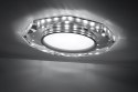 SSP-24 CH/TR+WH 8W LED 230V RING LED BIAŁY oczko sufitowe lampa sufitow OŚMIOKĄTNA SZKŁO TRANSPARENTNE