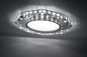 SSP-24 CH/TR+WH 8W LED 230V RING LED BIAŁY oczko sufitowe lampa sufitow OŚMIOKĄTNA SZKŁO TRANSPARENTNE