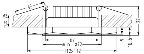 SSP-24 CH/TR+WH 8W LED 230V RING LED BIAŁY oczko sufitowe lampa sufitow OŚMIOKĄTNA SZKŁO TRANSPARENTNE
