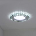 SSP-25 CH/TR+WH 8W LED 230V RING LED BIAŁY oczko sufitowe lampa sufitowa OKRĄGŁA SZLIF SZKŁO TRANSPARENTNE
