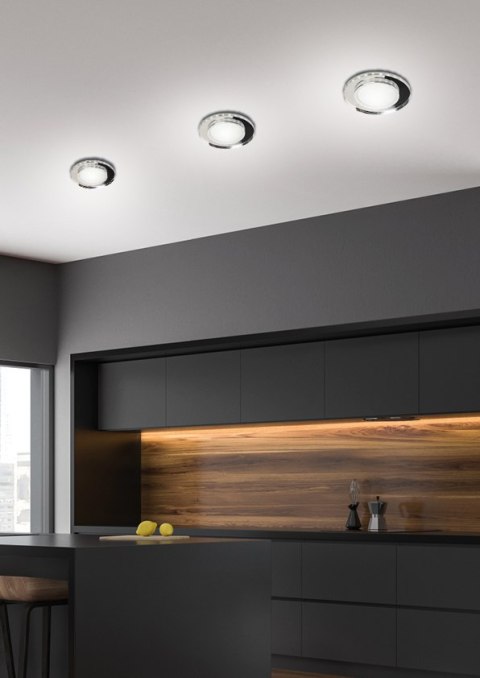 SSP-26 CH/TR+WH 10W LED 230V RING LED BIAŁY oczko sufitowe lampa sufitowa OKRĄGŁA SZLIF SZKŁO TRANSPARENTNE