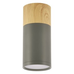 TUBA LAMPA SUFITOWA 1X15W GU10 6,8/15 SZARY+DREWNO