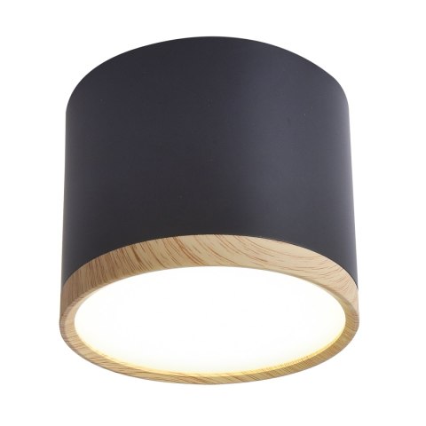 TUBA LAMPA SUFITOWA 9W LED 8,8/7,5 DREWNO+CZARNY 4000K