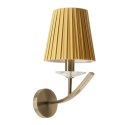 VITORIA kinkiet ścienny 1x40W E14 patynowa oprawa miodowy abażur klasyczny elegancki styl retro rustykalny do salonu sypialni ko