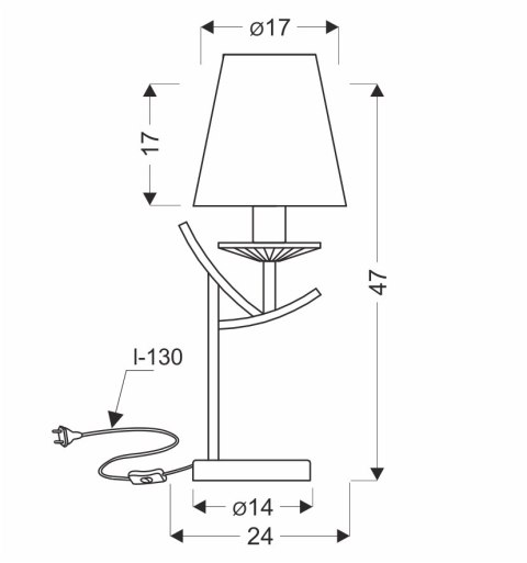 VITORIA lampa stołowa dekoracyjna 1x40W E14 patynowa podstawa miodowy abażur klasyczna elegancka do salonu sypialni gabinetu sto