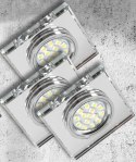 ZESTAW TRZECH OPRAW SS-13 CH/WH BEZBARWNY 3X50W GU10 BEZ ŻARÓWKI