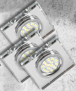 ZESTAW TRZECH OPRAW SS-13 CH/WH BEZBARWNY 3X50W GU10 BEZ ŻARÓWKI