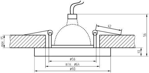 ZESTAW TRZECH OPRAW SS-15 CH/BK CZARNE 3X50W GU10 BEZ ZARÓWKI