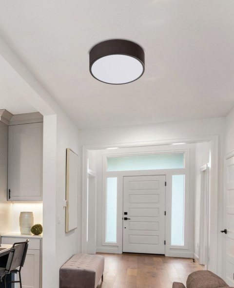 ZIGO LAMPA SUFITOWA PLAFON WENGE 250X80 10W LED 4000 K METAL KLOSZ BIAŁY