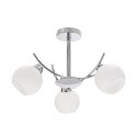 AMOS Lampa wiszaca chromowy 3x40W E27 klosz biały