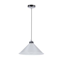 AVOLA LAMPA WISZĄCA CHROMOWY 26 1X60W E27 KLOSZ BIAŁY
