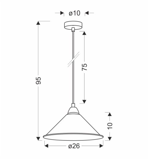 AVOLA LAMPA WISZĄCA CHROMOWY 26 1X60W E27 KLOSZ BIAŁY