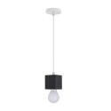 Cubick lampa wisząca biały 1x20W E27 czarny