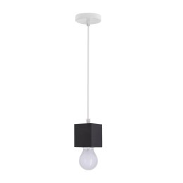 Cubick lampa wisząca biały 1x20W E27 czarny