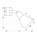 Kinkiet ścienny COSTA czarny 1x40W E14elegancki punktowy kinkiet do salonu sypialni korytarza