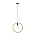 Kolo lampa wisząca czarny+beżowy 1x40W E27
