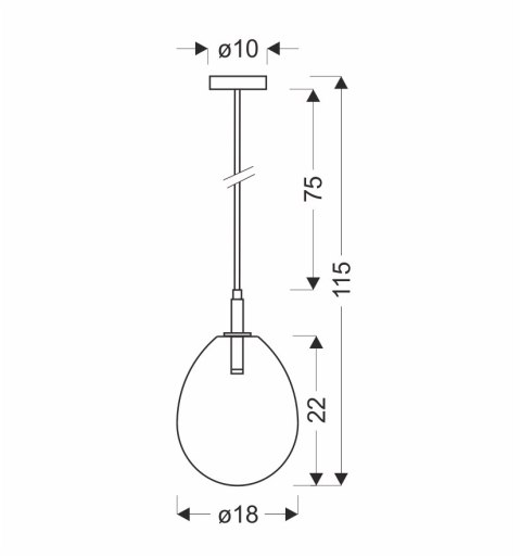 LAMPA WISZĄCA LUKKA 1 CHROMOWY RÓŻOWY