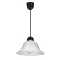 LENIS lampa wisząca czarny 1x60W E27 klosz biały