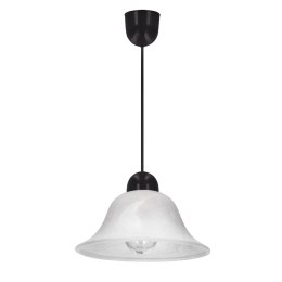 LENIS lampa wisząca czarny 1x60W E27 klosz biały