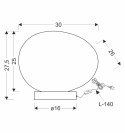 Lampa stołowa STONES minimalistyczna - biały klosz 30 cm w kształcie kamienia - skandynawska lampka na stolik nocny E27