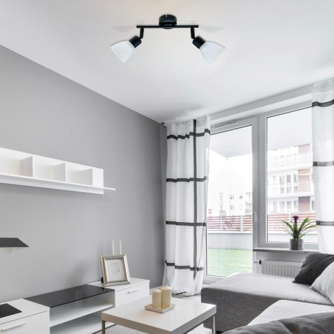 Lampa sufitowa COSTA czarna 2x40W E14 nowoczesne oświetlenie do salonu sypialni kuchni