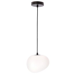Lampa wisząca STONES 20 cm w stylu Japandi - z białym kloszem inspirowanym kamieniem - minimalistyczne oświetlenie sufitowe do s